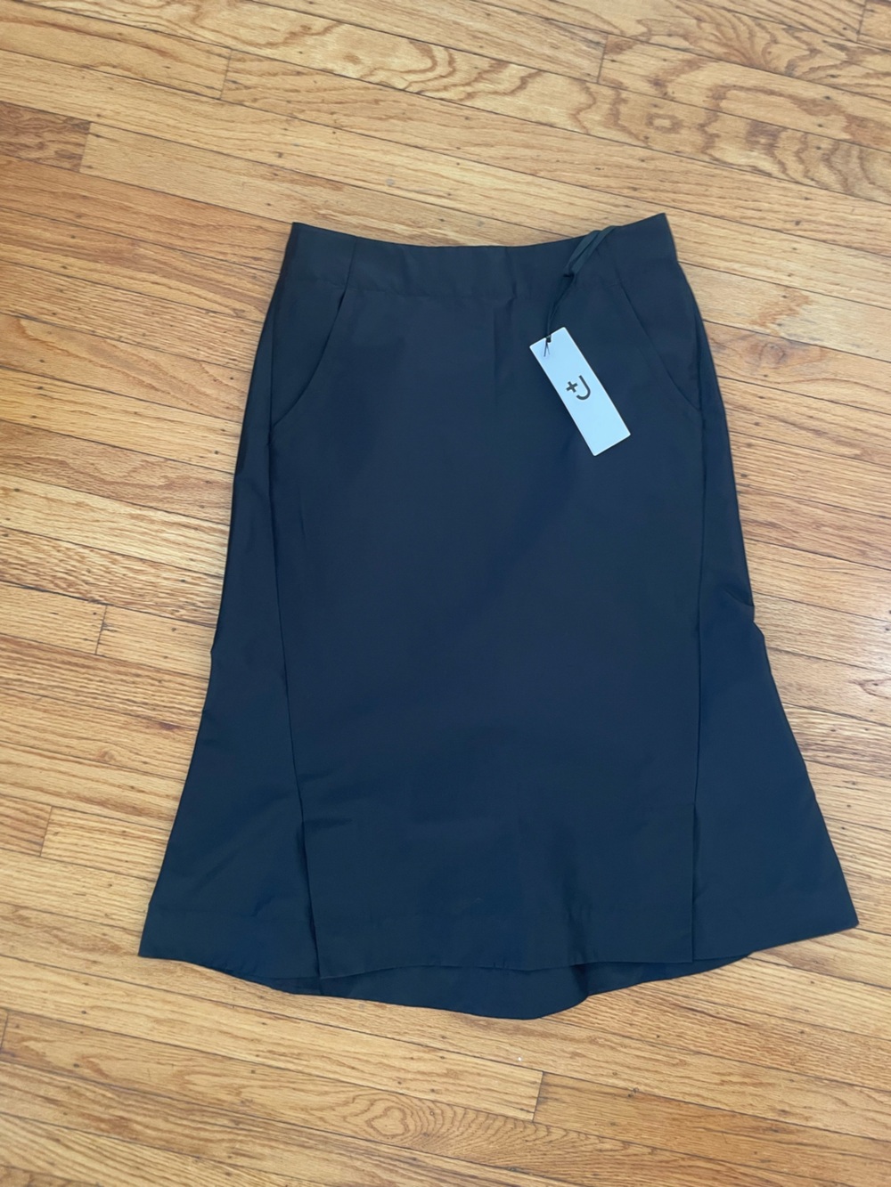+J Uniqlo collab Black Midi A-Line Skirt